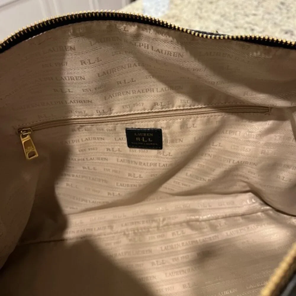 Vintage Ralph Lauren Black Pebbled Leather Gold Studded Stachel Bag - Picture 16 of 16